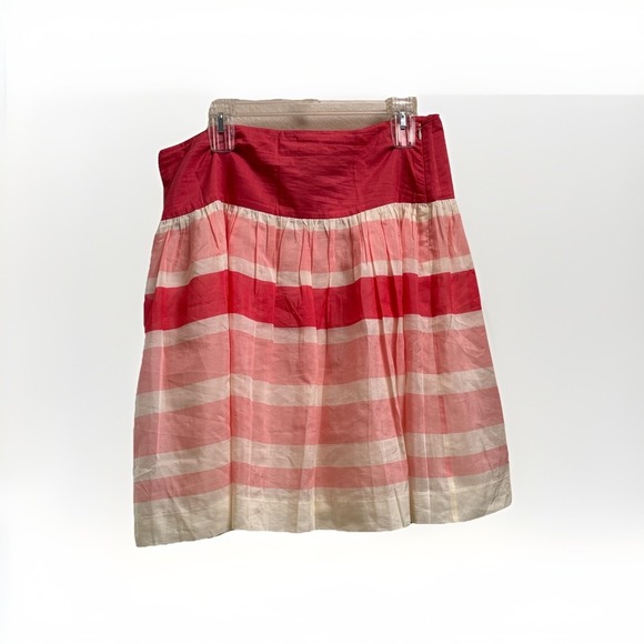 GAP Pink Wide Stripe Knee Length Skirt Size 12 - Picture 1 of 6